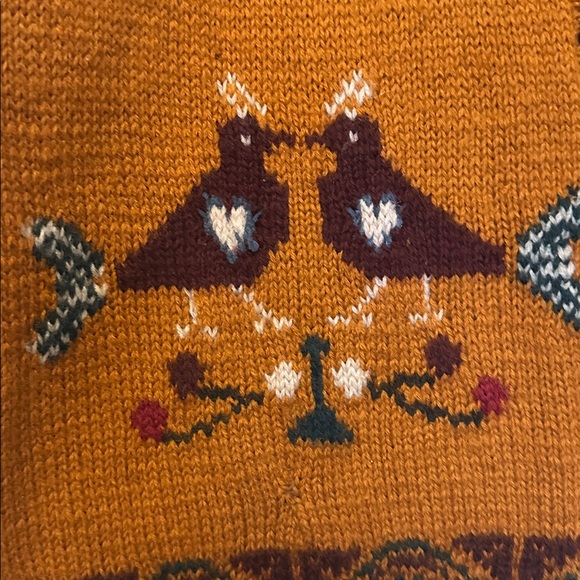 Harold’s Wool Cottage Nordic Fair Isle Swedish Horse Knit Cardigan GVC L - Picture 9 of 10